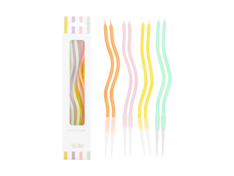 CANDELE PZ.  8 C/SOSTEG.12,5 CURLY 