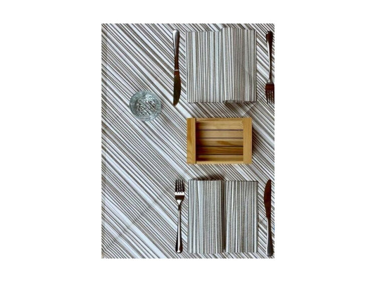 CORDA TOVAGLIA 100X100 PZ.20 CAFFÈ/SABBIA 