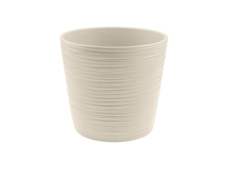 VASO CERAMICA RIGATO AVORIO H190 