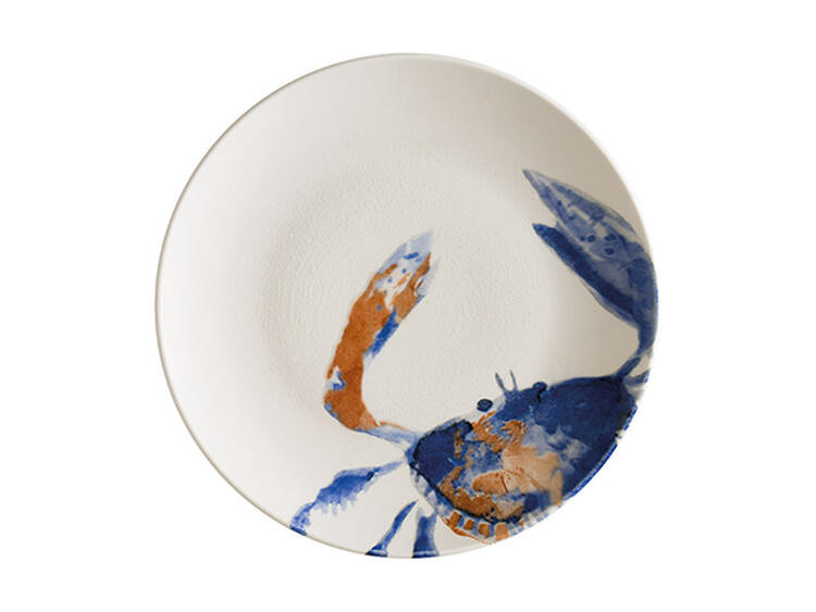 AQUELIS CRAB PIATTO PIANO GOURMET PORCELLANA CM 27 