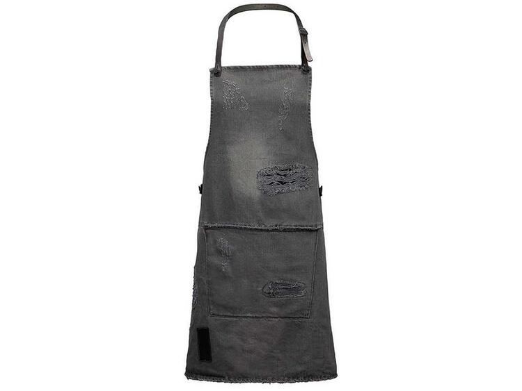 GREMBIULE DISTRESSED DENIM GREY BBQ STYL 