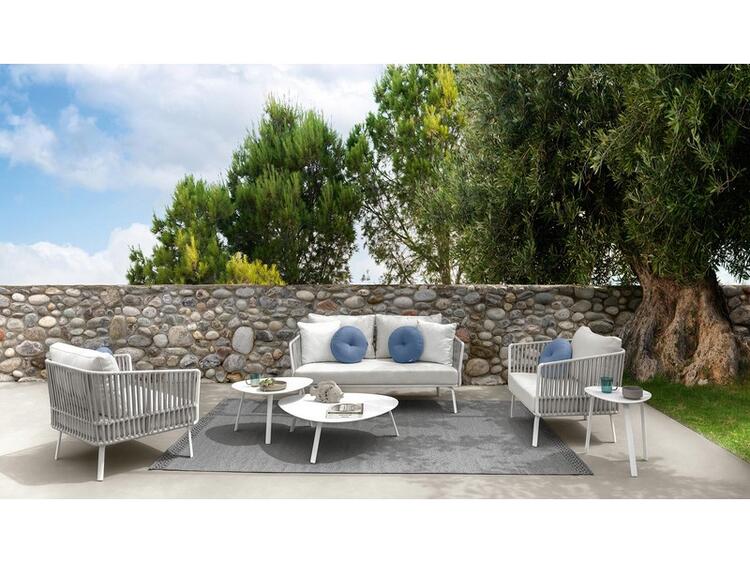 MILO SET OUTDOOR 3PS CORDA BIANCO SILVER 