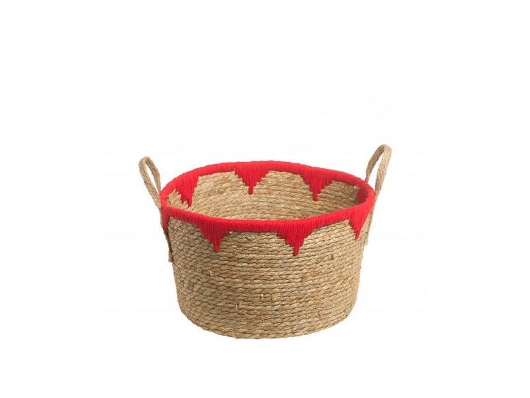 CESTO TESSUTO ROSSO M 